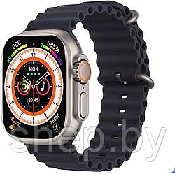 Смарт Часы Smart Watch T900 Ultra 2,09 дюйма (49 мм) с беспроводной зарядкой. цвет : черный, оранжевый