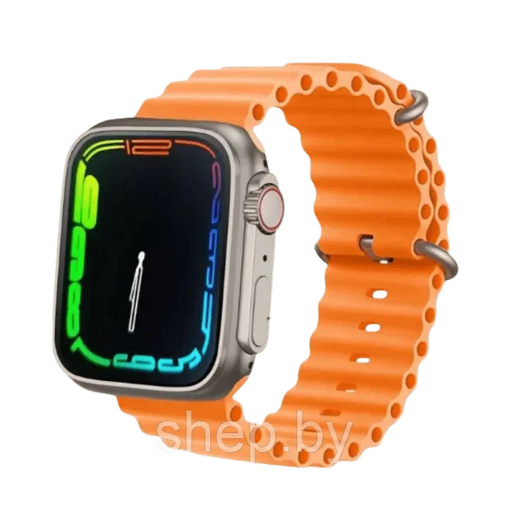 Смарт Часы Smart Watch T900 Ultra 2,09 дюйма (49 мм) с беспроводной зарядкой. цвет : черный, оранжевый - фото 3 - id-p223020507