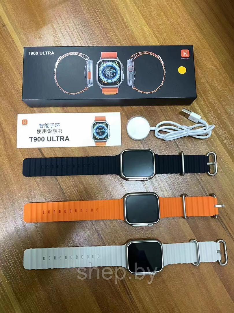 Смарт Часы Smart Watch T900 Ultra 2,09 дюйма (49 мм) с беспроводной зарядкой. цвет : черный, оранжевый - фото 6 - id-p223020507
