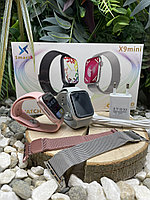 Умные часы Smartwatch SmartX X9 mini , 1.78 HD экран, Магнитная зарядка + адаптер цвет: розовый, серый