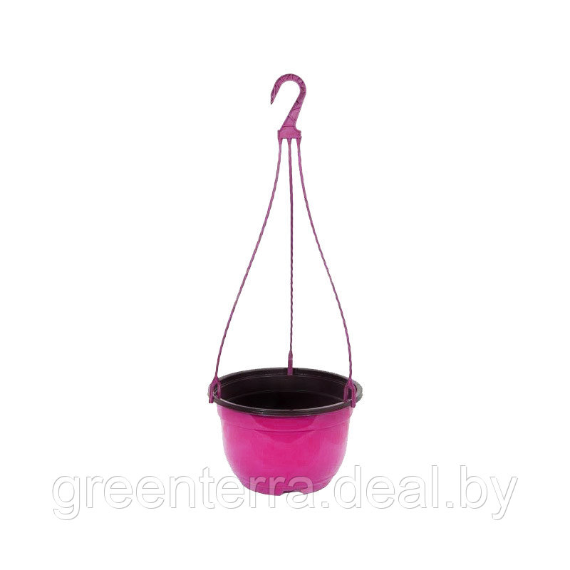 Цветные подвесные пластиковые формованные кашпо 3,5л Розовый - фото 1 - id-p223020821