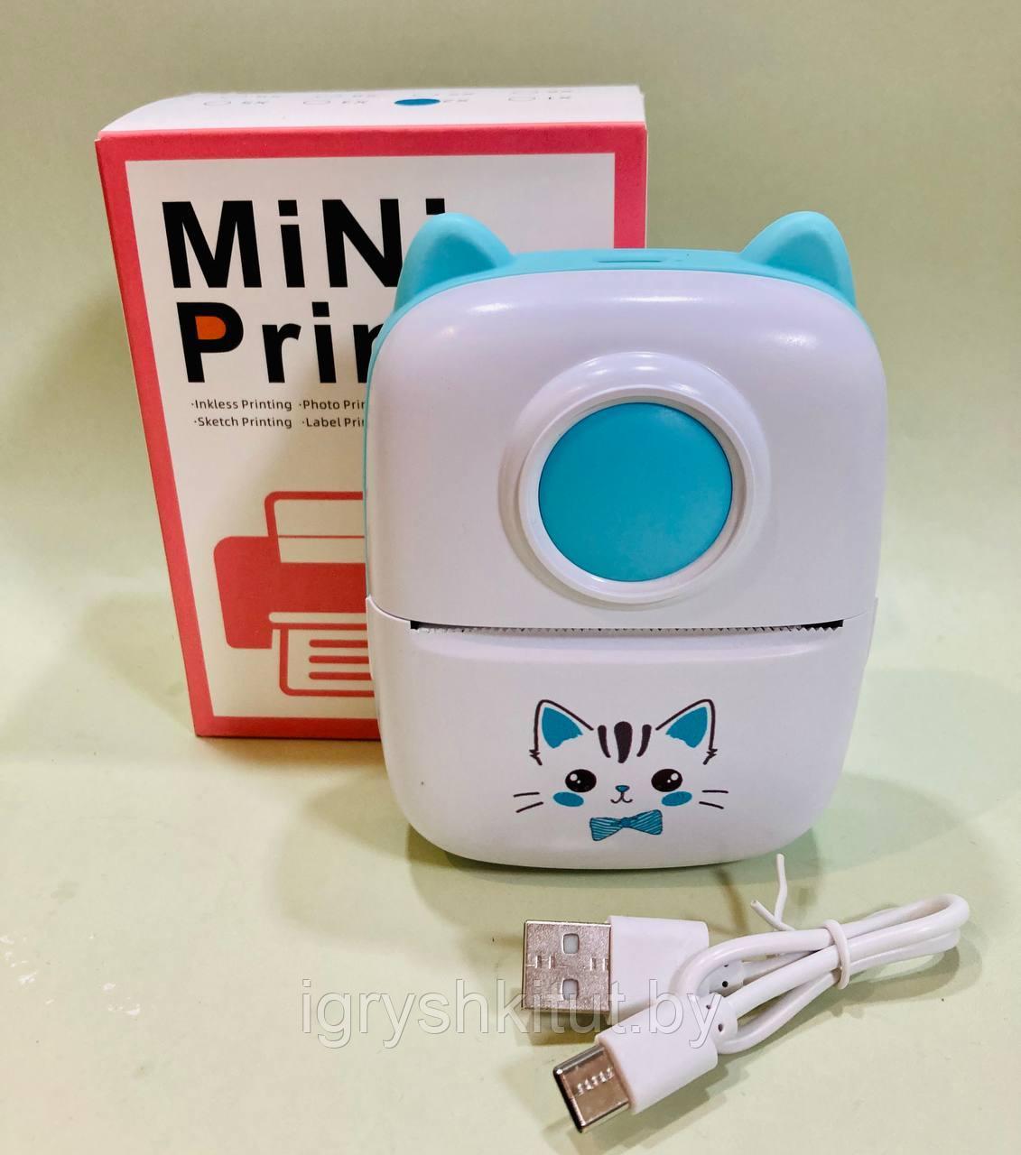 Детский мини-Принтер Mini Printer от Bluetooth, в ассортименте - фото 7 - id-p218452952