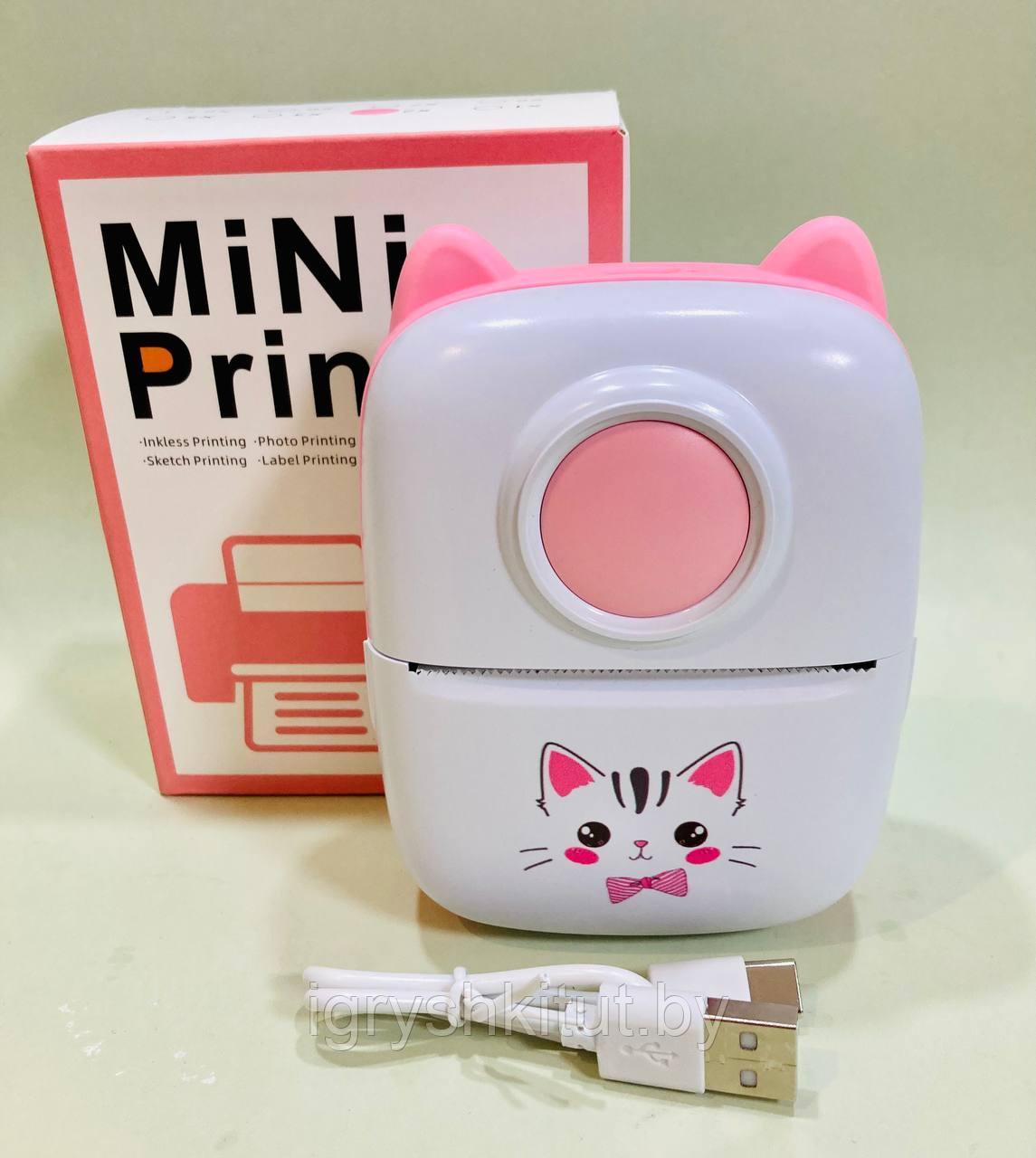 Детский мини-Принтер Mini Printer от Bluetooth, в ассортименте - фото 6 - id-p218452952