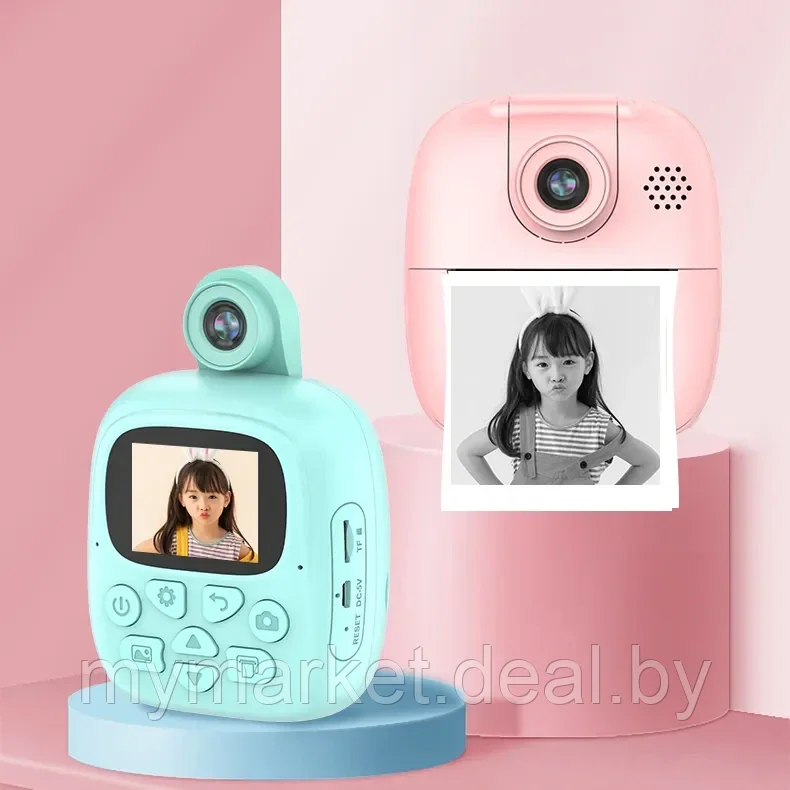 Фотоаппарат моментальной печати детский розовый - фото 2 - id-p223021213