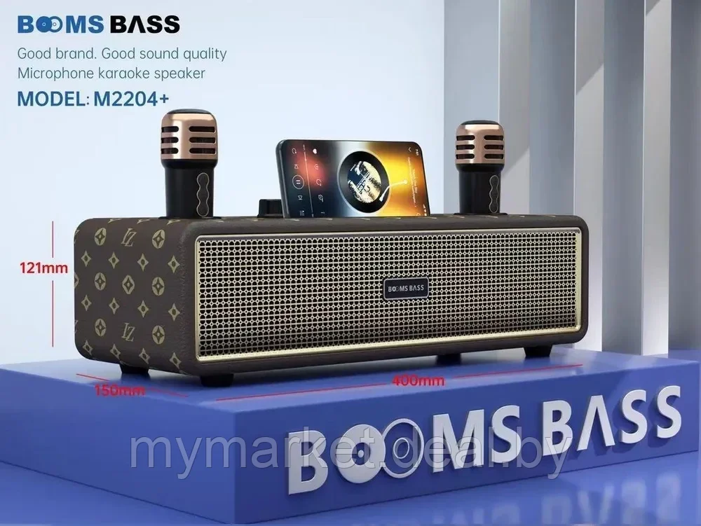 Караоке система для дома BOOMSBASS M2204+ с 2 микрофонами - фото 1 - id-p223021222