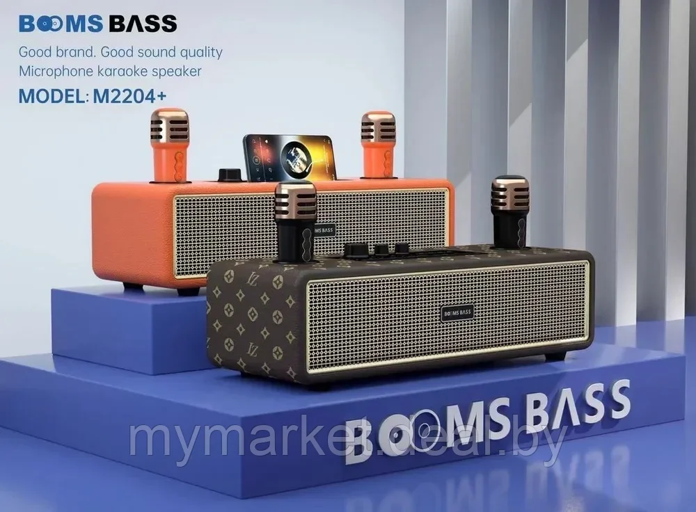 Караоке система для дома BOOMSBASS M2204+ с 2 микрофонами - фото 4 - id-p223021222