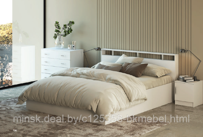 Кровать Арина 1,8м белый - фото 2 - id-p223021984