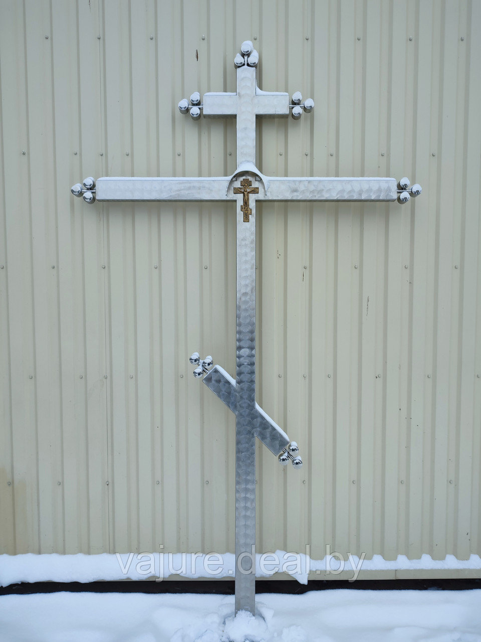 Крест поклонный православный трёхметровый из нержавеющей стали - фото 1 - id-p223022391
