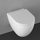 Унитаз подвесной безободковый с крышкой Isvea Infinity Clearim Plus, белый, фото 3