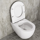 Унитаз подвесной безободковый с крышкой Isvea Infinity Clearim Plus, белый, фото 4
