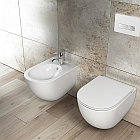 Унитаз подвесной безободковый с крышкой Isvea Infinity Clearim Plus, белый, фото 5