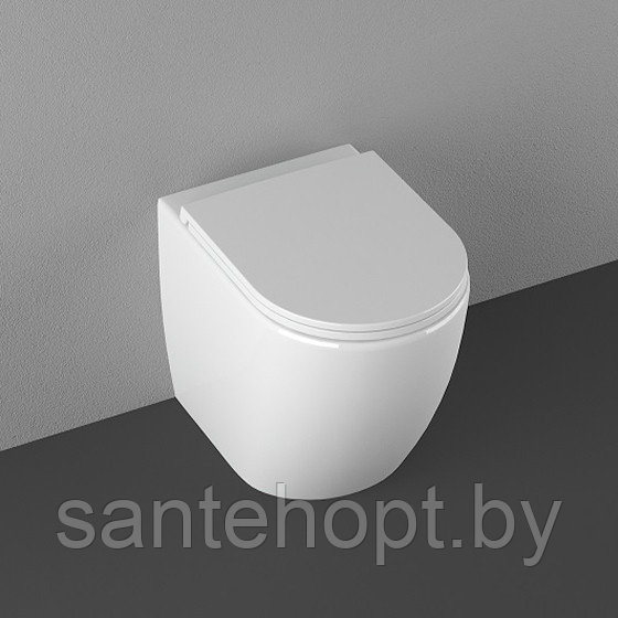 Унитаз приставной безободковый с крышкой Infinity Rimless, белый - фото 4 - id-p223022420