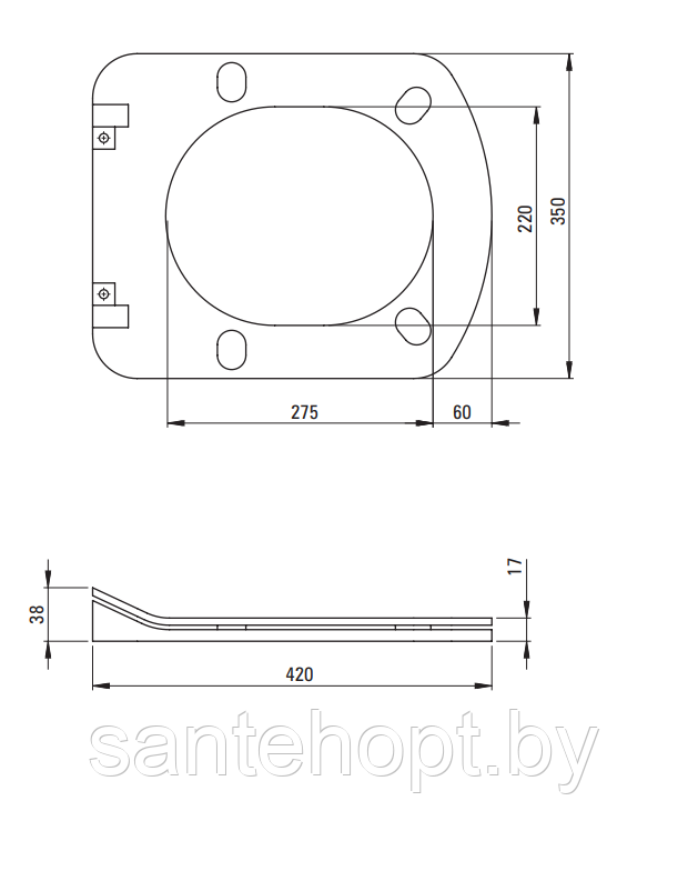 Унитаз подвесной безободковый с крышкой Deante Hiacynt New, белый - фото 4 - id-p223022424