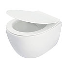Унитаз подвесной безободковый с крышкой Deante Silia, белый, фото 2
