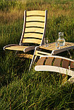 Кресло-шезлонг складное. Кресло садовое деревянное покрытие масло складное для дачи, бани, комнаты отдыха., фото 2