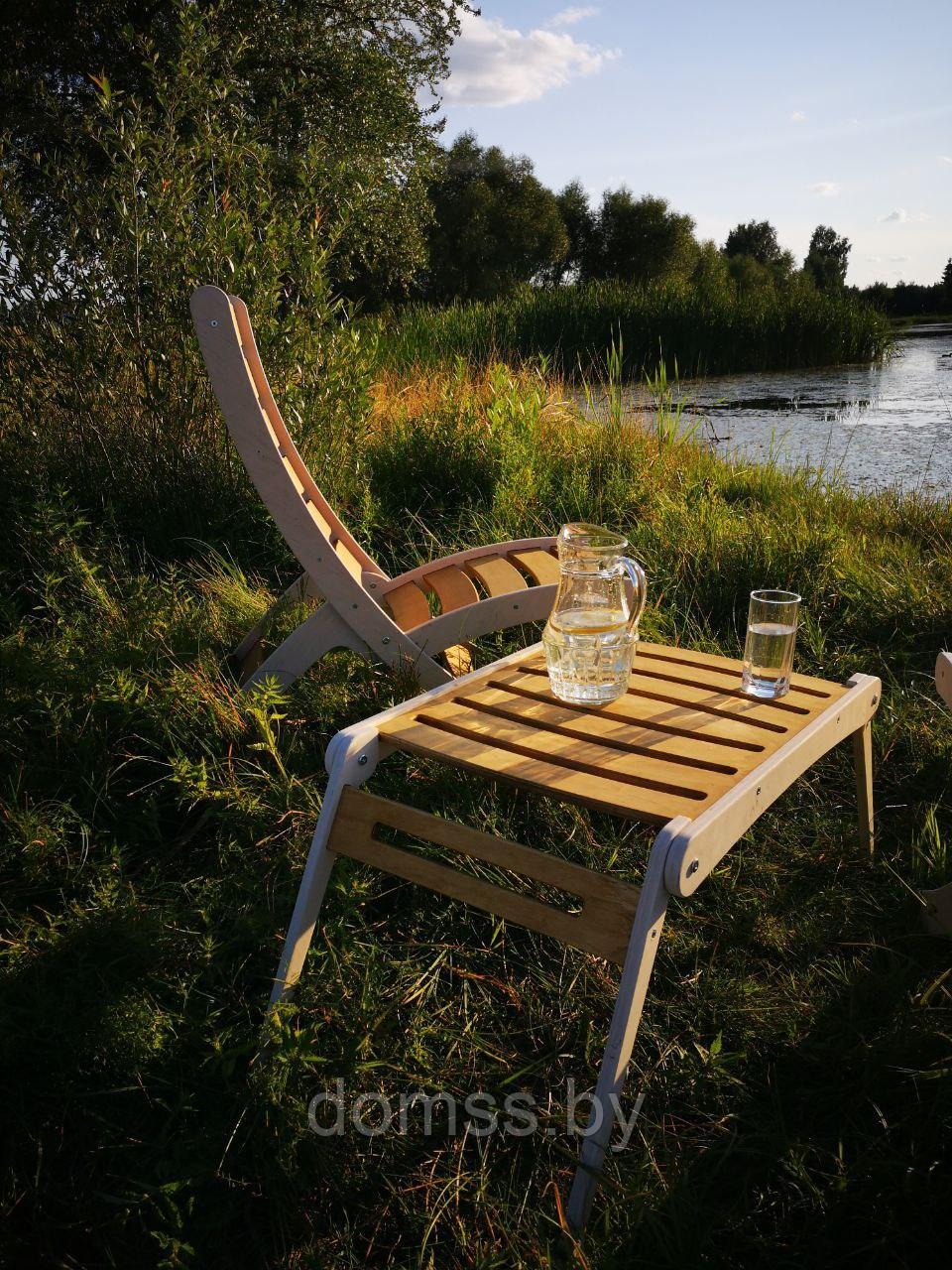 Кресло-шезлонг складное. Кресло садовое деревянное покрытие масло складное для дачи, бани, комнаты отдыха. - фото 6 - id-p223022451
