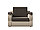 Кресло-кровать Меркурий 60 Велюр\Экокожа Коричневый\Бежевый, фото 2