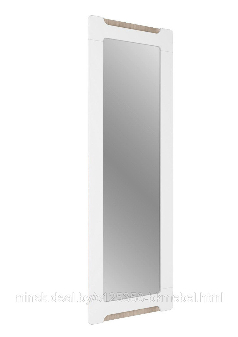 Зеркало Палермо-3 ЗН-027 ясень шимо светлый/белый глянец - фото 1 - id-p118980147