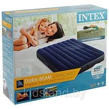 Надувной матрас KING CLASSIC DOWNY 183х203х25 см INTEX 64755, фото 3