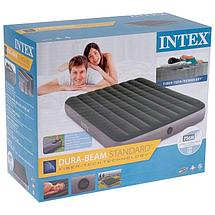 Надувной матрас Queen Downy 152х203х25 см встроенный ножной насос INTEX 64763, фото 2