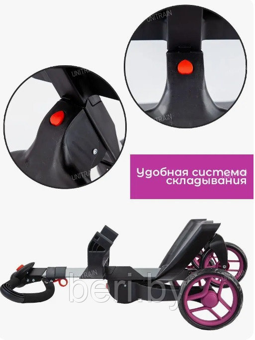 Коляска для кукол с сумочкой MELOGO, коляска с регулируемой ручкой 9631A - фото 5 - id-p158039632