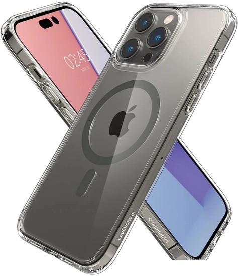 Чехол для телефона Spigen Ultra Hybrid (MagFit) для iPhone 14 Pro ACS04970 (темно-серый) - фото 9 - id-p222600217