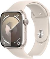 Умные часы Apple Watch Series 9 45 мм (алюминиевый корпус, звездный свет/звездный свет, спортивный с