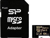 Карта памяти Silicon-Power Superior Golden A1 microSDXC SP064GBSTXDV3V1GSP 64GB