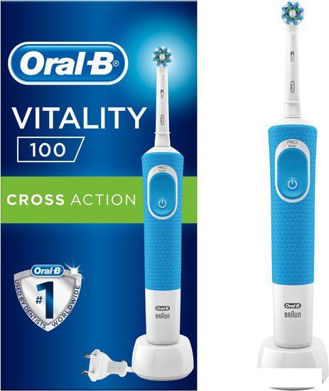 Электрическая зубная щетка Oral-B Vitality CrossAction D100.413.1 (голубой) - фото 2 - id-p222600515