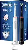 Комплект зубных щеток Oral-B Pro 3 3500 Duo Cross Action + Sensi White D505.523.3H