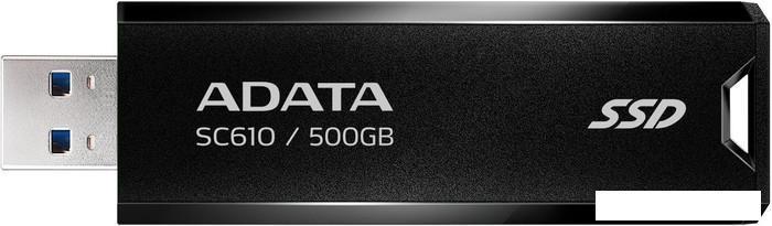 Внешний накопитель ADATA SC610 500GB SC610-500G-CBK/RD, фото 2