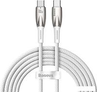 Кабель Baseus Glimmer Series Fast Charging Data Cable USB Type-C - Type-C 100W CADH000702 (1 м, белы