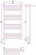 Полотенцесушитель Сунержа Богема с полкой 3.0 1000х500 МЭМ левый 00-5806-1050, фото 3