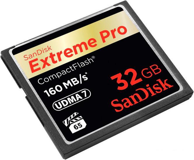 Карта памяти SanDisk Extreme Pro CompactFlash 32GB (SDCFXPS-032G-X46) - фото 2 - id-p222993918