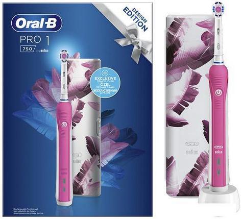 Электрическая зубная щетка Oral-B Pro 1 750 Design Edition D16.513.1UX (розовый), фото 2