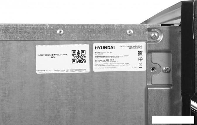 Электрический духовой шкаф Hyundai 6003.01 BG, фото 2
