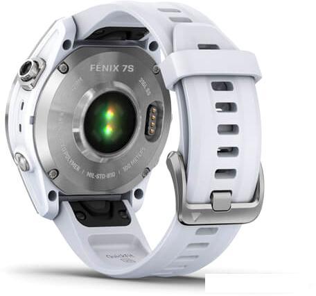 Умные часы Garmin Fenix 7S 42 мм (серебристый/белый) - фото 4 - id-p222830941