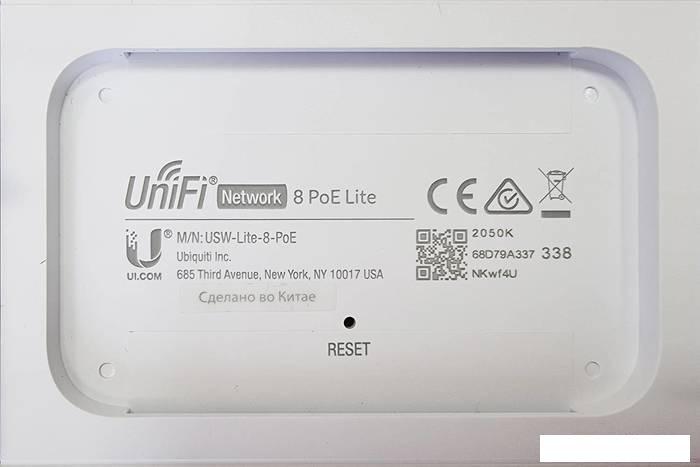 Управляемый коммутатор 2-го уровня Ubiquiti UniFi Switch Lite 8 POE - фото 10 - id-p222544550