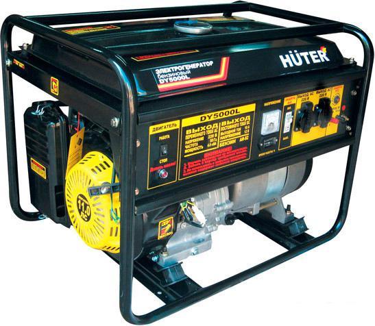 Бензиновый генератор Huter DY5000L - фото 1 - id-p222831396