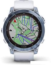 Умные часы Garmin Fenix 7 Sapphire Solar 47 мм (голубой минерал/белый камень), фото 2