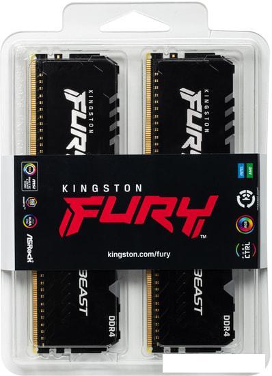 Оперативная память Kingston FURY Beast RGB 2x8ГБ DDR4 3600МГц KF436C17BB2AK2/16 - фото 6 - id-p222882928