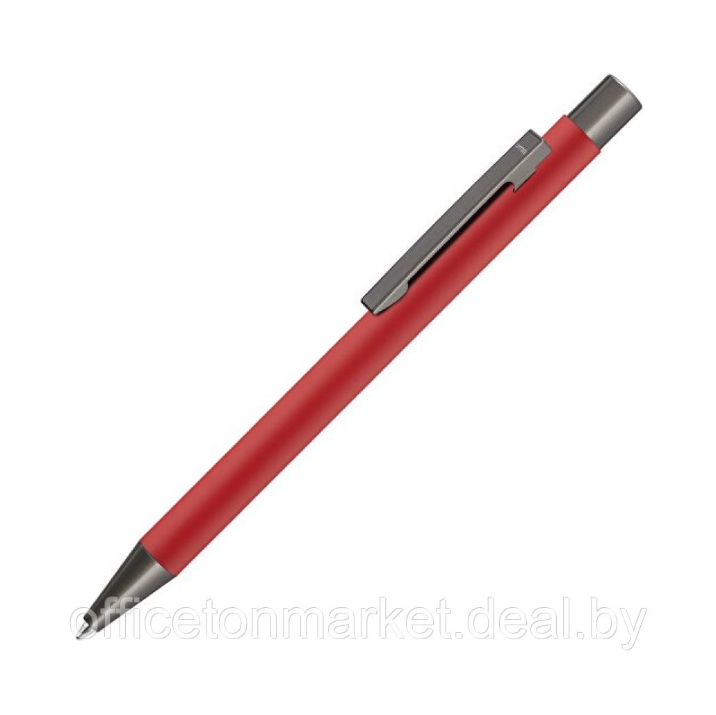 Ручка шариковая автоматическая "Straight Gum CP", 1,0 мм, красный, антрацит, стерж. синий - фото 1 - id-p223025943