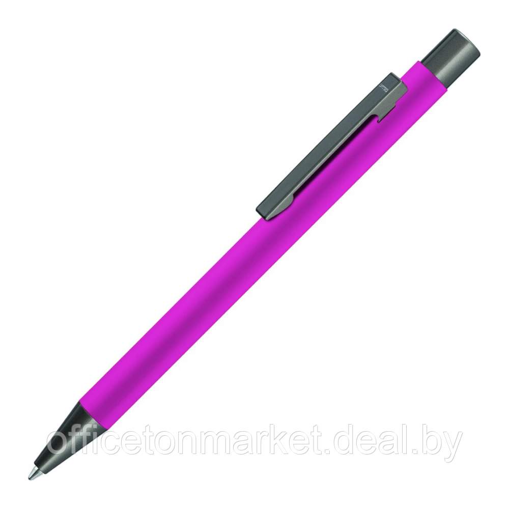 Ручка шариковая автоматическая "Straight Gum CP", 1,0 мм, розовый, антрацит, стерж. синий - фото 1 - id-p223025945