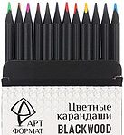 Карандаши цветные Artформат Blackwood 12 цветов, длина 175 мм
