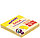 Бумага для заметок с липким краем «Юнландия» 76*76 мм, 1 блок *100 л., желтая, фото 2