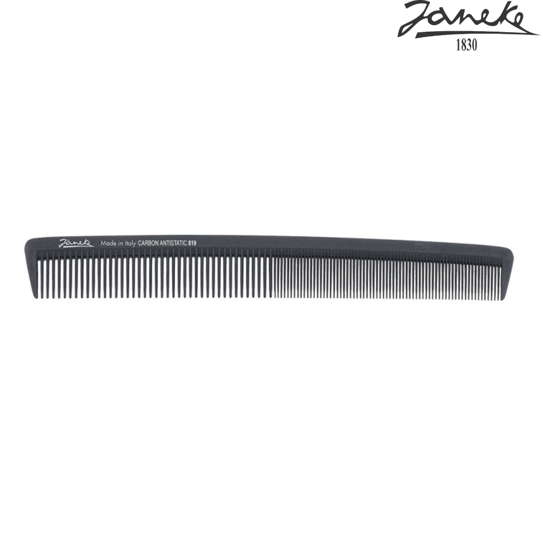 Расческа из карбона Janeke Wide and Thick Teeth Waving Comb - фото 2 - id-p223029523