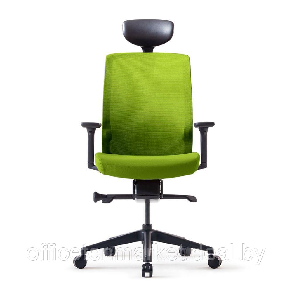 Кресло для руководителя Bestuhl "J1", сетка, ткань, пластик, зеленый - фото 1 - id-p220946558