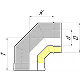 ОТВОД 90° ДВУХКОНТУРНЫЙ КДМ с керамической изоляцией 50 мм, фото 3