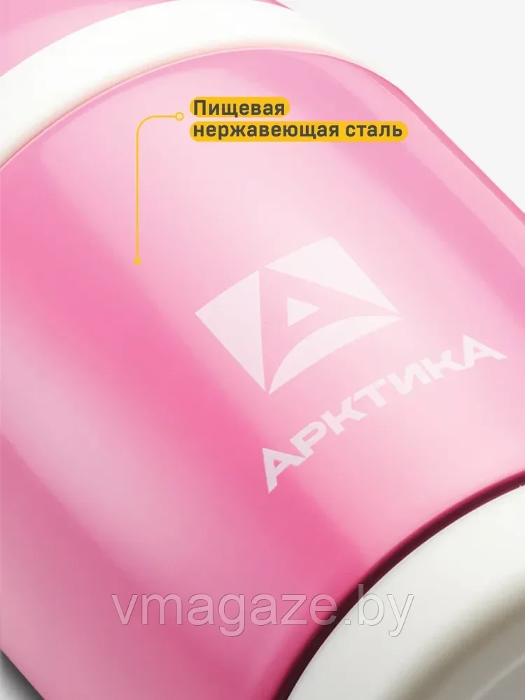 Термос бочонок Арктика для еды и супа с ложкой 0,48 л 409-480 (цвет розовый) - фото 6 - id-p223030511