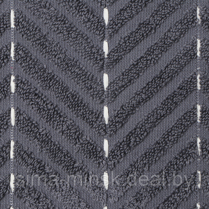 Коврик махровый Этель Lines, цв. тёмно-серый, 50х70 см, 100% хлопок, 750 г/м2 - фото 3 - id-p223030686